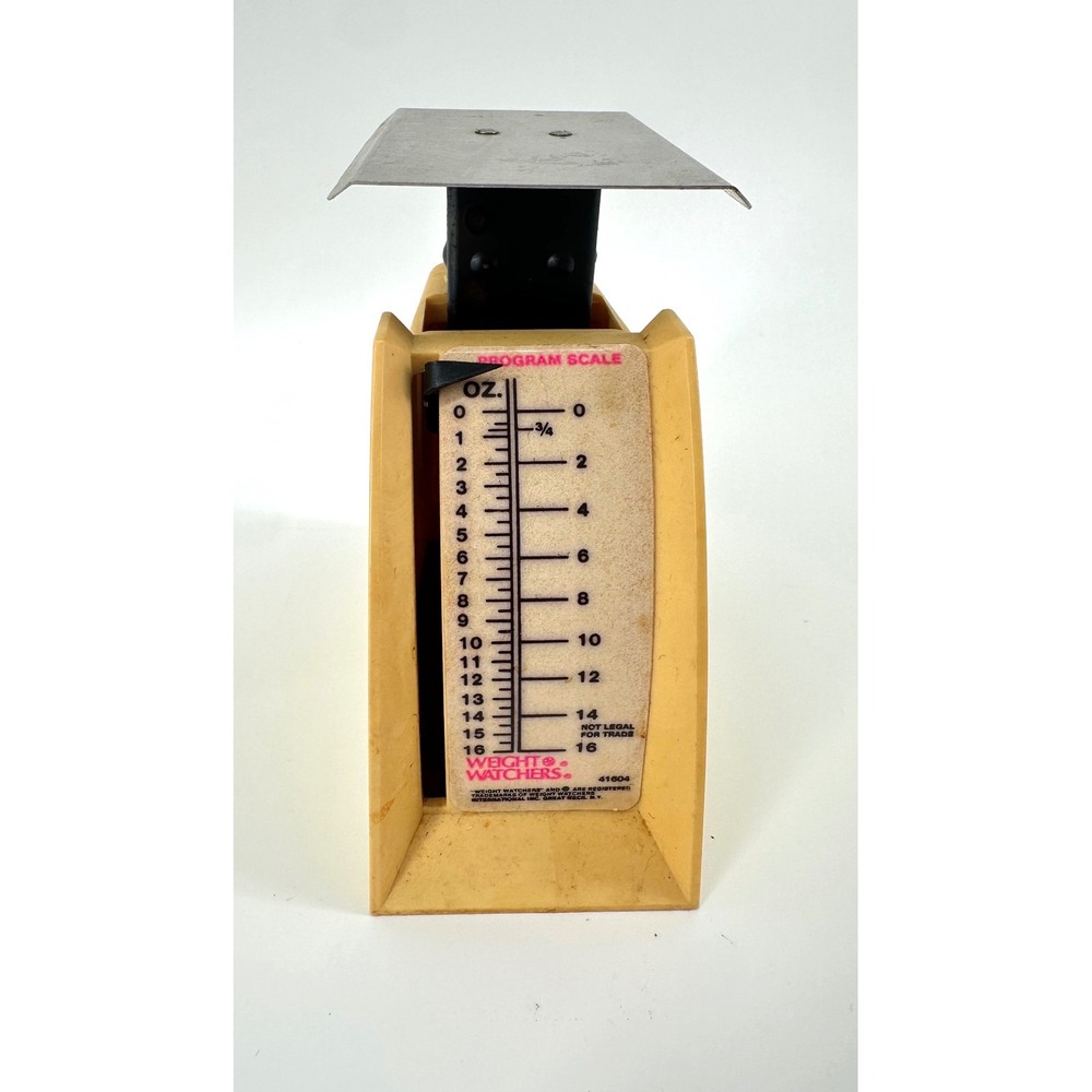 Vintage Weight Watchers Program Scale 16 Oz Mechanical Kitchen Scale Tan